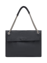 Orciani Borsa a Spalla in Pelle Nera con Catena - Borse A Spalla Donna | Lidia Shopping
