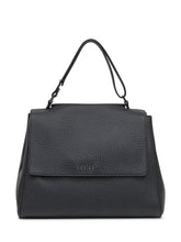 Orciani Borsa in Pelle Nera con Patta e Manico - Borse A Spalla Donna | Lidia Shopping