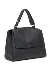 Orciani Borsa in Pelle Nera con Patta e Manico - Borse A Spalla Donna | Lidia Shopping