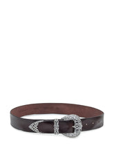 Cintura Orciani in pelle marrone con fibbia gioiello - Accessori Donna | Lidia Shopping