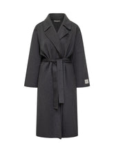 Calvin Klein Grey Wool Belted Coat - Calvin Klein | Lidia Shopping