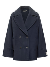Calvin Klein Blue Double-Breasted Coat - Calvin Klein | Lidia Shopping