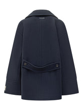 Calvin Klein Blue Double-Breasted Coat - Calvin Klein | Lidia Shopping