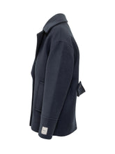Calvin Klein Blue Double-Breasted Coat - Calvin Klein | Lidia Shopping