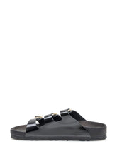 Birkenstock Sandalo Arizona in Vernice Nera a Tre Fibbiette - Birkenstock | Lidia Shopping