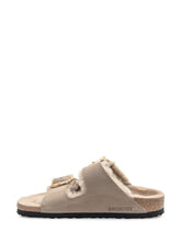 Birkenstock Sandali Arizona Shearling con Fibbia Dorata - Birkenstock | Lidia Shopping
