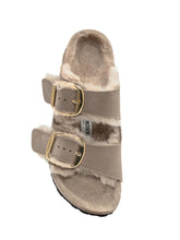 Birkenstock Sandali Arizona Shearling con Fibbia Dorata - Birkenstock | Lidia Shopping