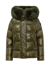 Peuterey Piumino Verde con Cappuccio in Pelliccia - Abbigliamento Donna | Lidia Shopping