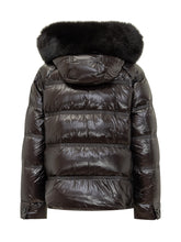 Peuterey Piumino Corto Lucido con Cappuccio in Pelliccia - Abbigliamento Donna | Lidia Shopping