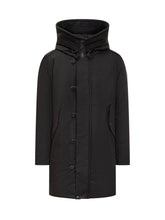 Peuterey Parka Nero con Cappuccio e Chiusura a Bottoni - Abbigliamento Uomo | Lidia Shopping