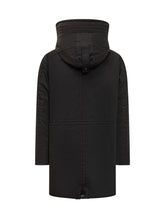 Peuterey Parka Nero con Cappuccio e Chiusura a Bottoni - Abbigliamento Uomo | Lidia Shopping