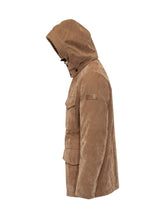 Giaccone Peuterey in Velluto Beige con Cappuccio - Abbigliamento Uomo | Lidia Shopping