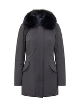 Peuterey Parka Nero con Pelliccia Blu - Abbigliamento Donna | Lidia Shopping