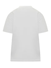 Off-White T-Shirt Bianca con Logo Floreale Ricamato - Abbigliamento Donna | Lidia Shopping