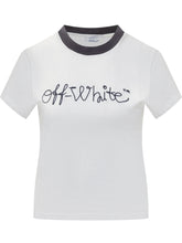 Off-White T-Shirt Bianca con Ricamo Logo - Abbigliamento Donna | Lidia Shopping