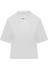 Off-White T-Shirt Bianca con Logo Minimal - Abbigliamento Donna | Lidia Shopping