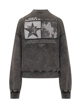 Off-White Felpa Nera Effetto Washed con Logo - Abbigliamento Donna | Lidia Shopping