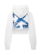 Off-White Cropped Hoodie with Embroidered Logo - Collezione Happy Birthday | Lidia Shopping