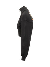 Off-White Black Zip-Up Cropped Sweatshirt - Collezione Happy Birthday | Lidia Shopping