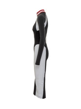 Off-White Abito Midi Nero con Zip e Logo - Abbigliamento Donna | Lidia Shopping