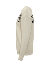 Off-White Maglione Bianco con Logo Intarsiato - Abbigliamento Donna | Lidia Shopping