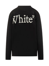 Off-White Maglione Nero con Logo Intarsiato - Abbigliamento Donna | Lidia Shopping