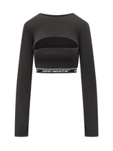 Off-White Black Long Sleeve Cut Out Top - Collezione Happy Birthday | Lidia Shopping