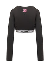 Off-White Black Long Sleeve Cut Out Top - Collezione Happy Birthday | Lidia Shopping