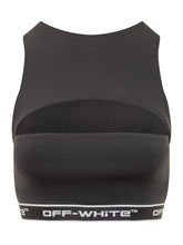 Off-White Black Cut Out Top with Logo - Collezione Happy Birthday | Lidia Shopping
