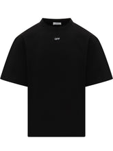 Off-White T-Shirt Nera con Logo Ricamato - Abbigliamento Uomo | Lidia Shopping