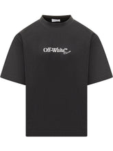 Off-White T-Shirt Nera con Logo Ricamato - Abbigliamento Uomo | Lidia Shopping