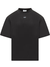 Off-White T-Shirt Nera con Logo Ricamato - Abbigliamento Uomo | Lidia Shopping