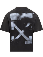 Off-White T-Shirt Nera con Logo Ricamato - Abbigliamento Uomo | Lidia Shopping
