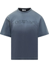 Off-White T-Shirt Blu con Logo Frontale - Abbigliamento Uomo | Lidia Shopping