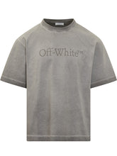 Off-White T-Shirt Grigia con Logo Frontale - Abbigliamento Uomo | Lidia Shopping