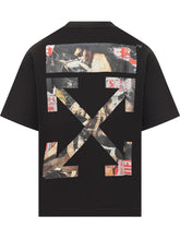 Off-White T-Shirt Nera con Stampa e Logo - Abbigliamento Uomo | Lidia Shopping