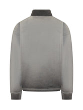 Off-White Felpa Grigia con Logo e Colletto Zipv - Abbigliamento Uomo | Lidia Shopping