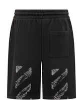 Off-White Shorts in Cotone Nero con Logo - Abbigliamento Uomo | Lidia Shopping