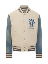 Off-White Gothic Woolden Varsity Jacket - Collezione Happy Birthday | Lidia Shopping