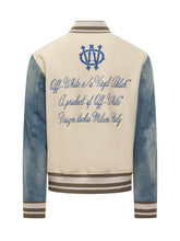 Off-White Gothic Woolden Varsity Jacket - Collezione Happy Birthday | Lidia Shopping