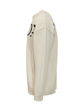 Off-White Light Wool Sweater With Intarsia Logo - Collezione Happy Birthday | Lidia Shopping