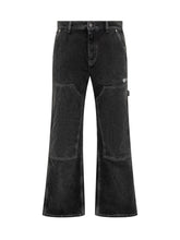 Black Wide-Leg Jeans Off-White - Collezione Happy Birthday | Lidia Shopping