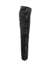 Black Wide-Leg Jeans Off-White - Collezione Happy Birthday | Lidia Shopping