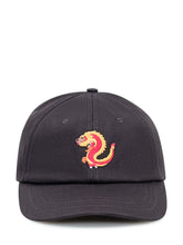 Alberto Bresci Black Cap with Dragon Embroidery - Collezione Happy Birthday | Lidia Shopping