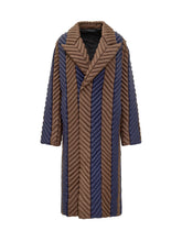 Raxxy Cappotto Trapuntato Lungo a Righe Bicolor - Abbigliamento Donna | Lidia Shopping