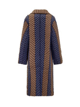Raxxy Cappotto Trapuntato Lungo a Righe Bicolor - Abbigliamento Donna | Lidia Shopping