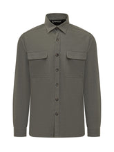 Tintoria Mattei 954 Green Overshirt with Front Pockets - Collezione Happy Birthday | Lidia Shopping