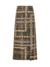 Monomì Green Midi Skirt with Floral Print - Collezione Happy Birthday | Lidia Shopping