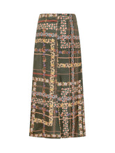 Monomì Green Midi Skirt with Floral Print - Collezione Happy Birthday | Lidia Shopping