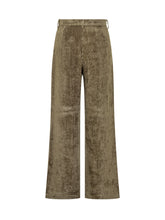 Monomì Pantaloni in Velluto a Coste Verde - Abbigliamento Donna | Lidia Shopping
